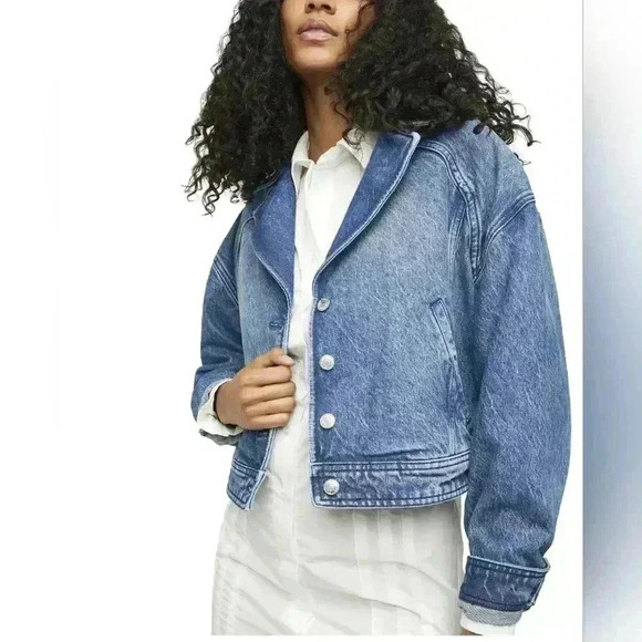 FREE PEOPLE NOW OR NEVER DENIM JACKET SIZE S - Picture 1 of 12